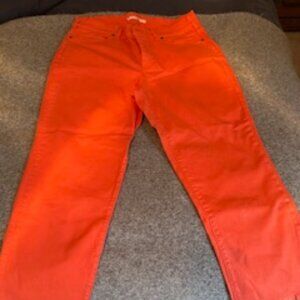 Lands' End Plus | Women's Plus Oranges High Rise Slim Ankle Jean (Size 18W)